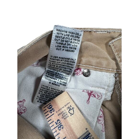 True Religion Slim Natural Pants Mens 31x29 Khaki Jeans Chino Straw Casual - Picture 9 of 11